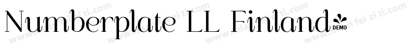 Numberplate LL Finland字体转换